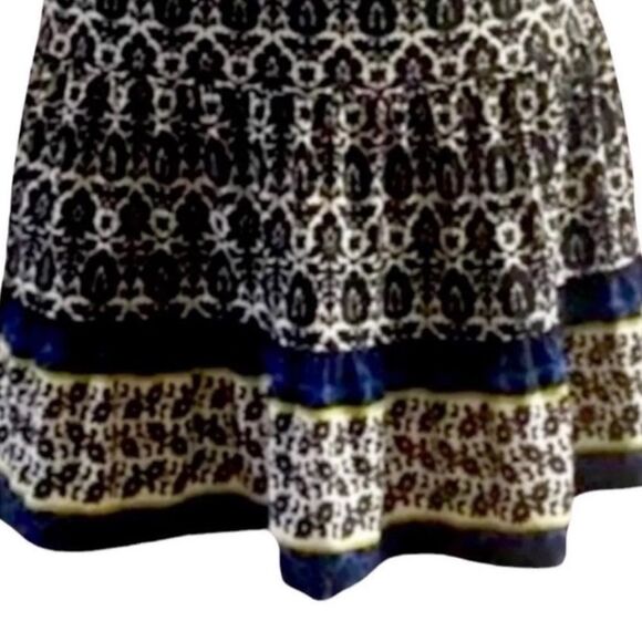 Max Studio Bottom Ruffle Skater Skirt Flattering Slimming Casual - Picture 3 of 6